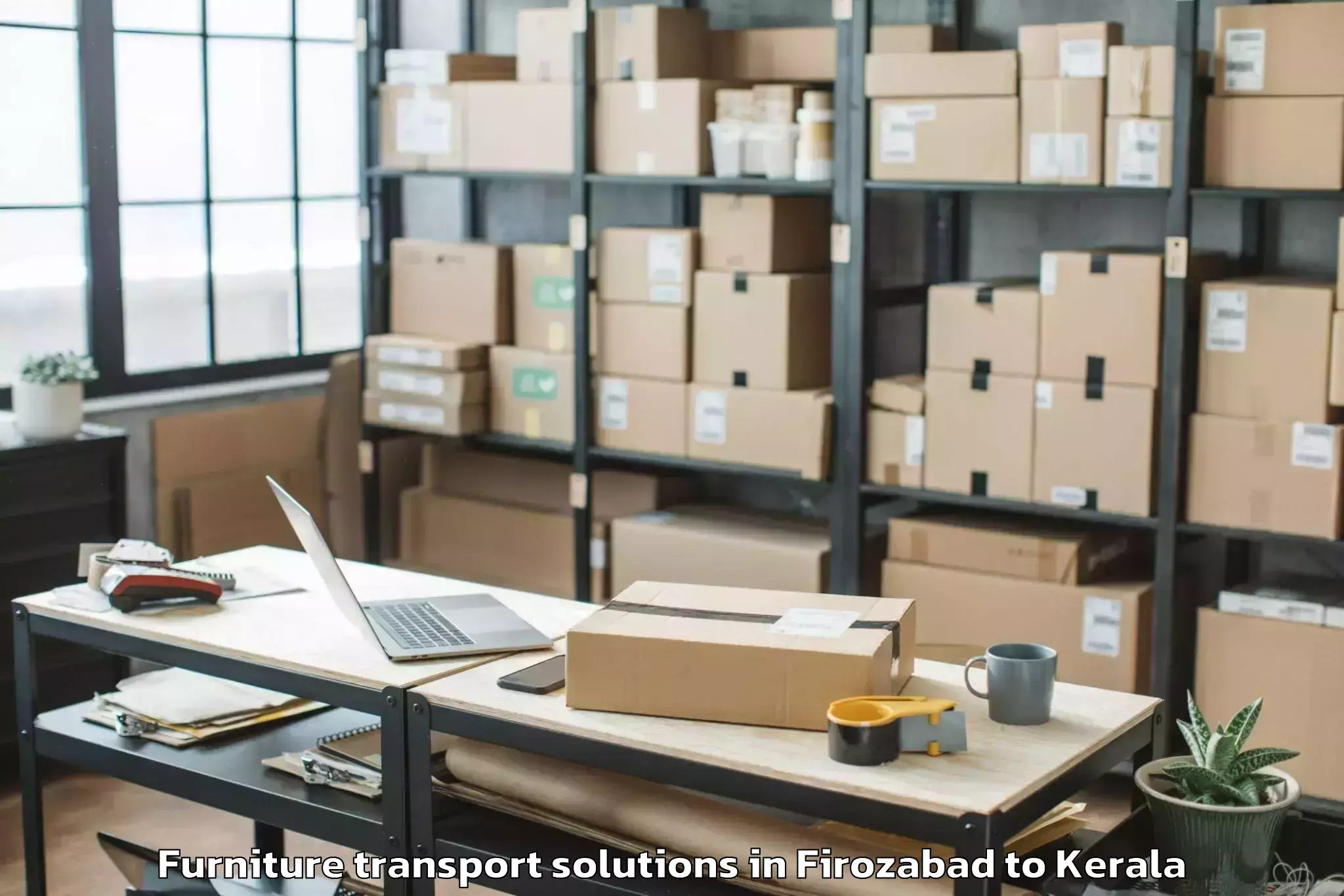 Book Firozabad to Forum Mall Kochi Furniture Transport Solutions Online